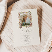 Kleurrijke wilde bloem | Oranje-fotoweddenschap Kaart