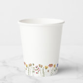 Kleurrijke Wilde Bloem Papieren Bekers (Voorkant)