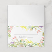 Kleurrijke Wilde Bloem-plaatskaart Plaatskaartje (Buitenkant ongevouwen)