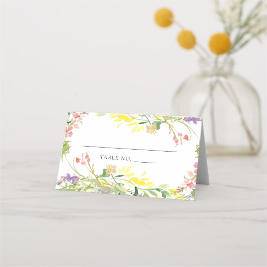 Kleurrijke Wilde Bloem-plaatskaart Plaatskaartje (Voorkant)