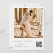 Kleurrijke Wilde Bloem QR Code Foto Bruiloft Kaart (Achterkant)