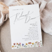 Kleurrijke wilde bloem | repetitief diner kaart