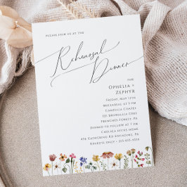 Kleurrijke wilde bloem | repetitief diner kaart