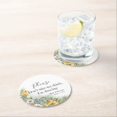 Kleurrijke Wilde Bloem Ronde Kartonnen Onderzetter (Insitu)