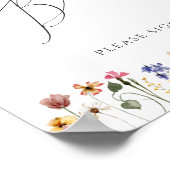 Kleurrijke wilde bloem | Schudgest Poster (Hoek)