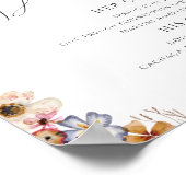 Kleurrijke Wilde Bloem | Signature Drankjes Bord Poster (Hoek)