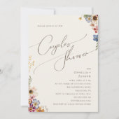 Kleurrijke wilde bloem | Toeslag voor beige tuinst Kaart (Voorkant)