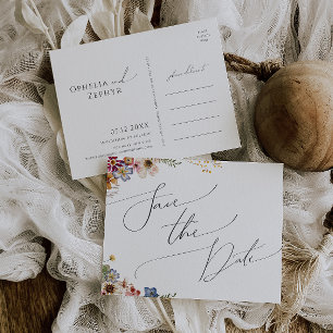 Kleurrijke wilde bloem tuin bewaart het Briefkaart