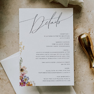 Kleurrijke wilde bloem   Tuinggegevens Informatiekaartje