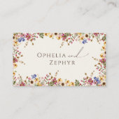 Kleurrijke wilde bloem | Vaste weddenschap tussen Plaatskaartje (Achterkant)