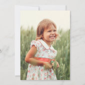 Kleurrijke wilde bloem verticale foto verjaardagsf bedankkaart (Achterkant)