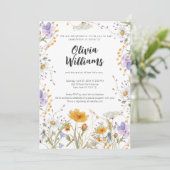 Kleurrijke wilde bloem voorjaar bloemig Baby showe Kaart (Staand voorkant)