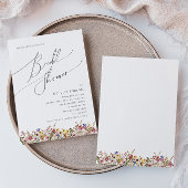 Kleurrijke wilde bloem | Vrijgezellenfeest van bee Kaart