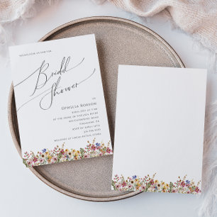 Kleurrijke wilde bloem   Vrijgezellenfeest van bee Kaart