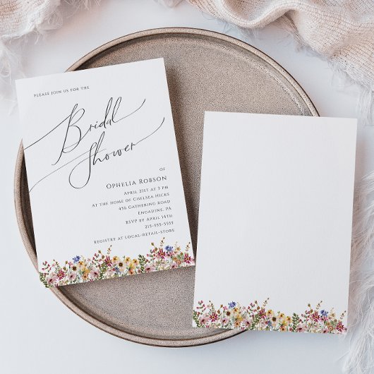 Kleurrijke wilde bloem | Vrijgezellenfeest van bee Kaart