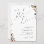 Kleurrijke wilde bloem | We doen een uitnodiging t (Voorkant)