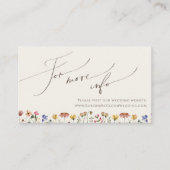 Kleurrijke wilde bloem | Website beige weddenschap Informatiekaartje (Voorkant)