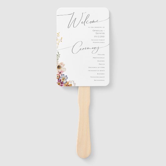 Kleurrijke wilde bloem | Weddenschap-programma Han Handwaaier (Voorkant)