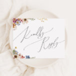 Kleurrijke wilde bloem | Weddenschap RSVP Briefkaart<br><div class="desc">Deze kleurrijke wilde bloem | bruiloft RSVP-briefkaart is perfect voor je eenvoudige, grillige boho-regenboogbruiloft. De heldere, betoverde roze, gele, oranje en goudkleurige floralen geven dit product het gevoel van een minimalistische elegante hippietuin. Het moderne ontwerp is artsachtig en delicaat, en toont een klassiek, rijk weide in de waterverf. Wat je...</div>