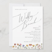 Kleurrijke wilde bloem | Wedding Brunch Kaart (Voorkant)