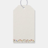 Kleurrijke wilde bloem | Welkom beige Weddenschap Cadeaulabel (Achterkant)