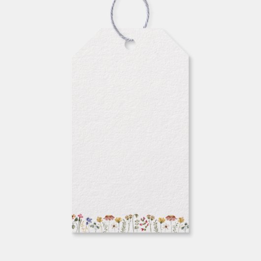 Kleurrijke wilde bloem | Welkom bruiloft Cadeaulabel (Achterkant)