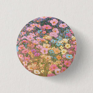 Kleurrijke Wilde Bloemen 1 Ronde Button 3,2 Cm