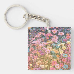 Kleurrijke Wilde Bloemen 1 Sleutelhanger