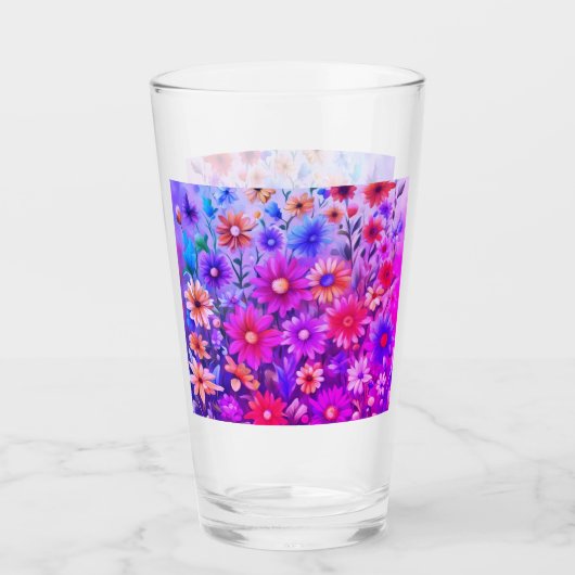 Kleurrijke wilde bloemen #46 glas (Voorkant)