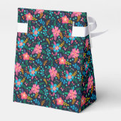 Kleurrijke wilde bloemen, aangepaste foto, Birthda Bedankdoosjes (Achterkant)