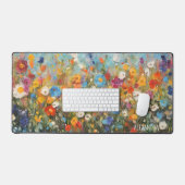 Kleurrijke Wilde Bloemen Abstracte Bloemen Bureaumat (Keyboard & Muis)