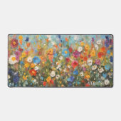 Kleurrijke Wilde Bloemen Abstracte Bloemen Bureaumat (Voorkant)