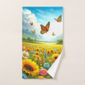 Kleurrijke wilde bloemen bad handdoek (Handdoek)