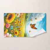 Kleurrijke wilde bloemen bad handdoek (Handdoek)