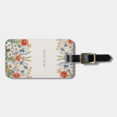 Kleurrijke Wilde Bloemen Bagage Label (Voorkant horizontaal)