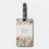 Kleurrijke Wilde Bloemen Bagage Label (Achterkant verticaal)