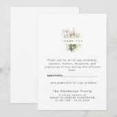 Kleurrijke wilde bloemen begrafenis Dank u Bedankkaart (Voorkant / Achterkant)