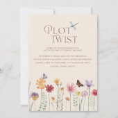 Kleurrijke Wilde Bloemen Botanische Perceel Draai  Save The Date (Voorkant)