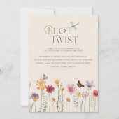 Kleurrijke Wilde Bloemen Botanische Perceel Draaie Save The Date (Voorkant)