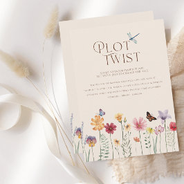 Kleurrijke Wilde Bloemen Botanische Perceel Draaie Save The Date