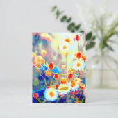 Kleurrijke wilde bloemen briefkaart (Staand voorkant)