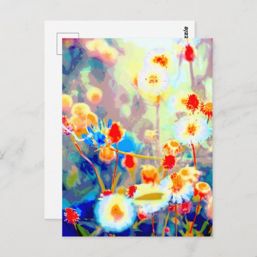 Kleurrijke wilde bloemen briefkaart (Voorkant / Achterkant)