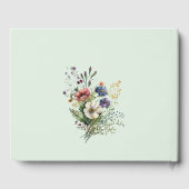 Kleurrijke Wilde Bloemen Bruidsdouche Gastenboek (Achterkant)