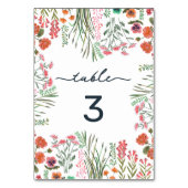 Kleurrijke Wilde Bloemen Bruidsdouche Kaart (Voorkant)