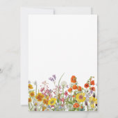 Kleurrijke Wilde Bloemen Bruidsdouche Kaart (Achterkant)