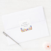 Kleurrijke Wilde Bloemen Bruidsdouche Sticker (Envelop)