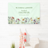 Kleurrijke Wilde Bloemen Bruidsfeest Spandoek (Insitu)