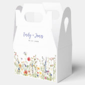 Kleurrijke Wilde Bloemen Bruiloft Bedankdoosjes (Geopend)