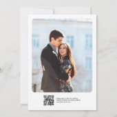 Kleurrijke wilde bloemen bruiloft foto en Qr code Kaart (Achterkant)