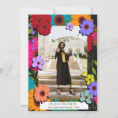 Kleurrijke wilde bloemen chique bloemenfoto afstud kaart (Voorkant)